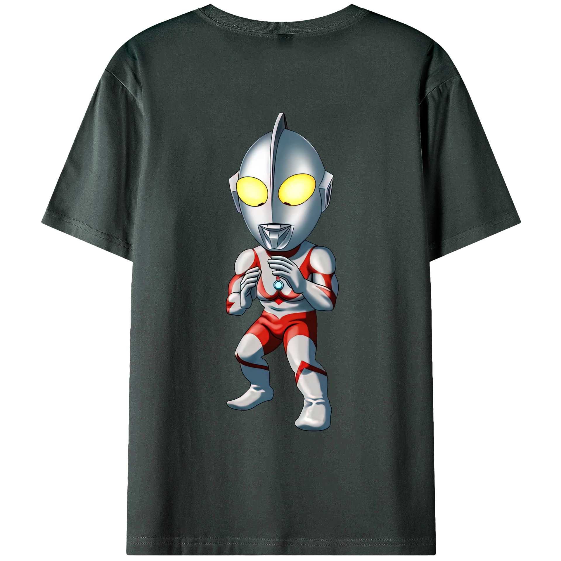 （画像用） ウルトラマン Ultraman 綿100％ メンズ半袖Tシャツ（バックプリント） 通気性